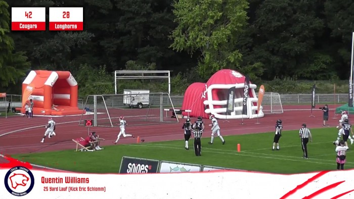 Highlights: Lübeck Cougars - Langenfeld Longhorns (25. August 2019)